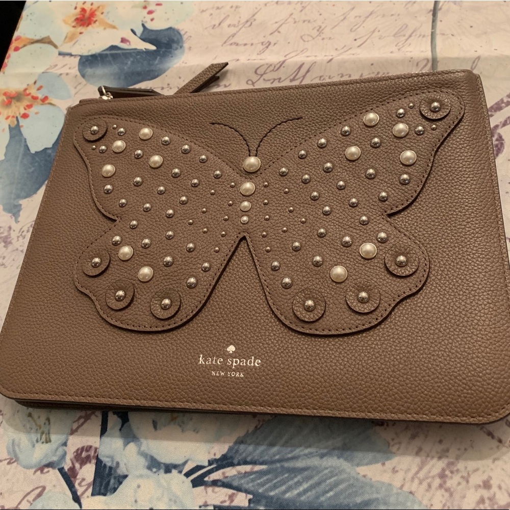 SOLD⛔️Authentic Kate Spade leather Butterfly zip pouch - Picture 6 of 8